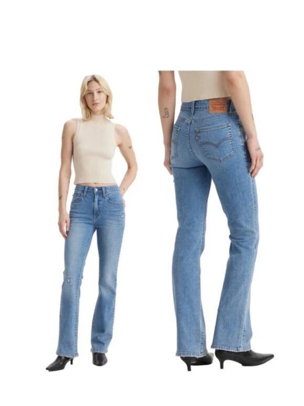 NWT LEVI'S 725 High Rise Bootcut Size 23 Total Freedom Blue